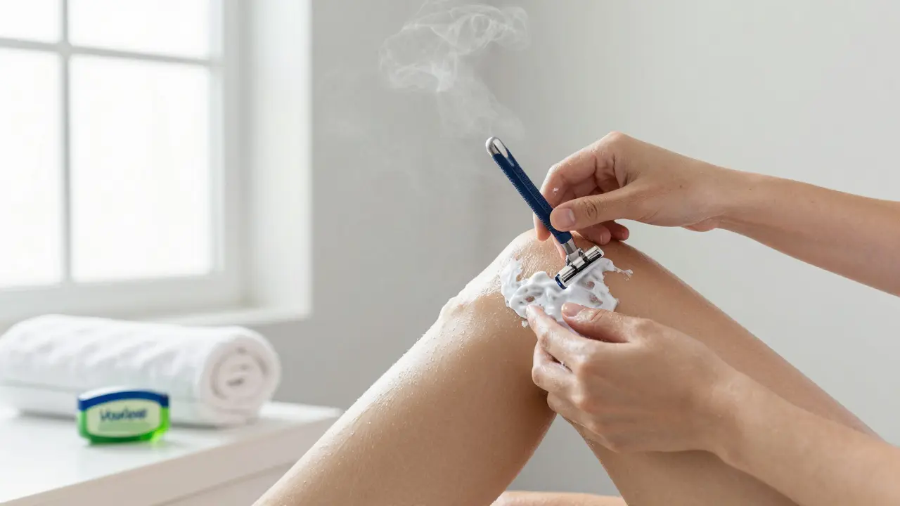 Jak se holit mezi nohama bez drážek a podražení