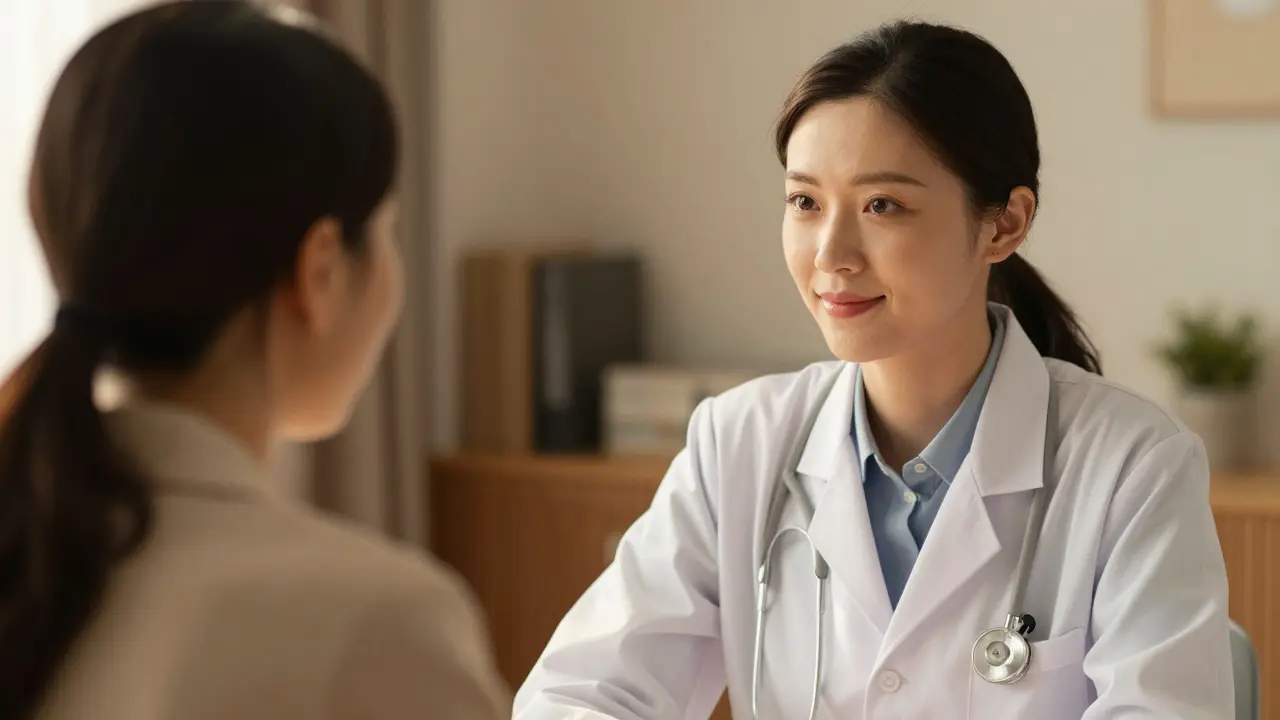 Lékař konzultuje detoxikaci s pacientem v klidné kanceláři