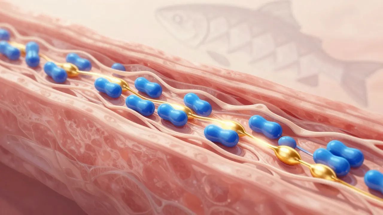 Mikroskopický pohled na vstřebávání mořského kolagenového peptidu do kůže a kloubů.