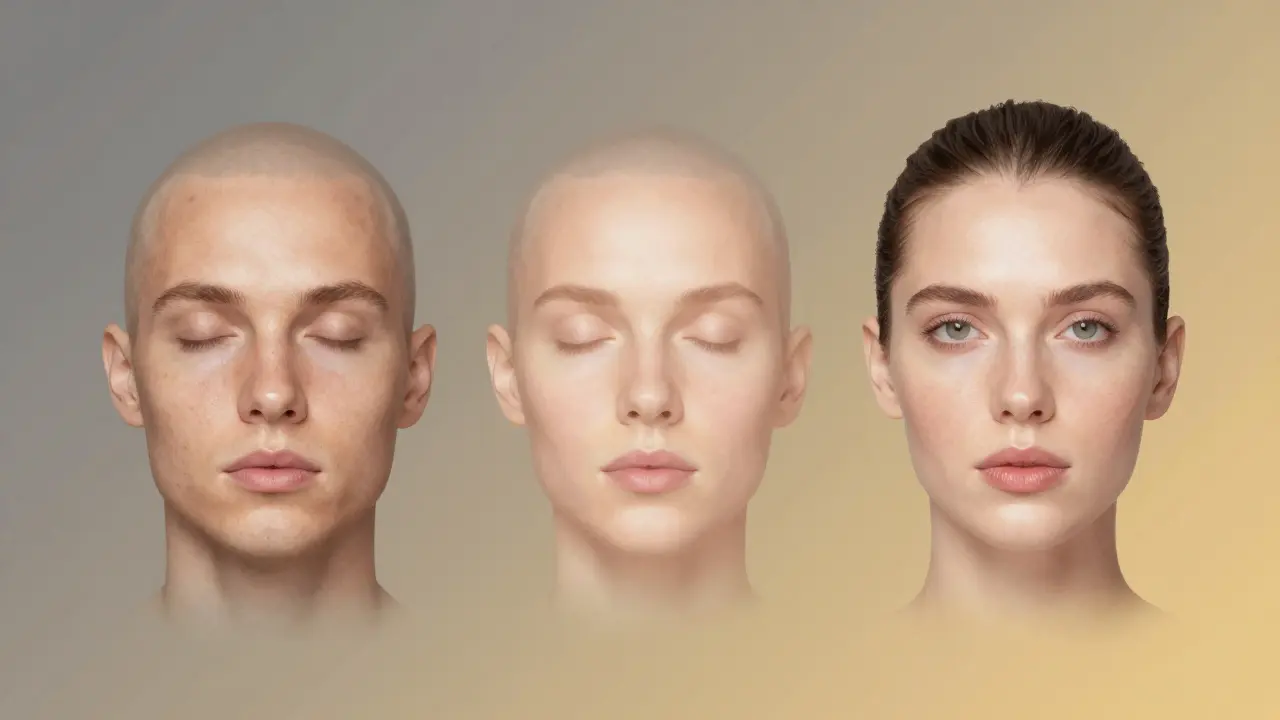 Postupná transformace pleti za 8 týdnů: od tlumené po zářivou a hladkou.