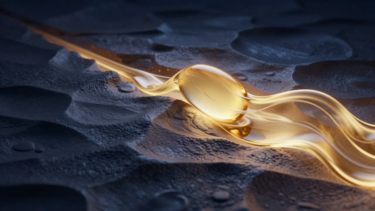 Konceptuální zobrazení regenerace pleti pomocí retinolu