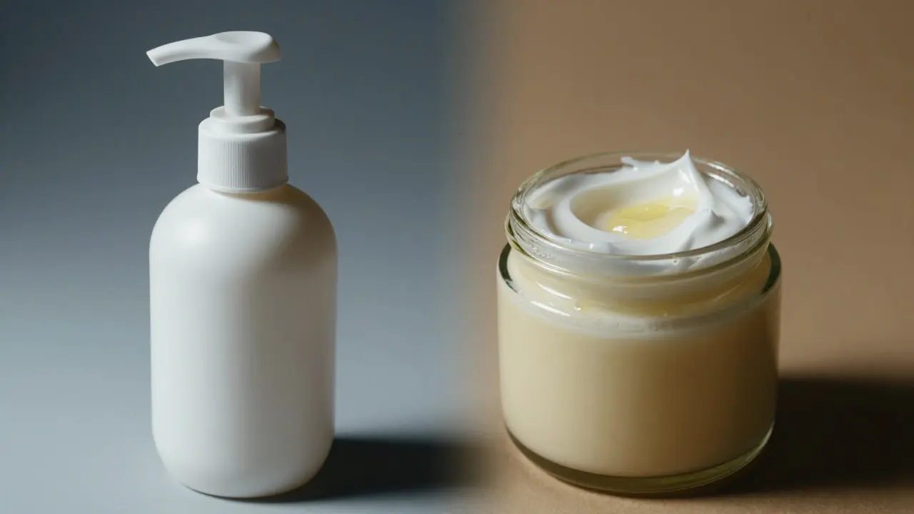 Srovnání stabilního konvenčního mléka v pumpě a oxidujícího přírodního mléka v kelímku.