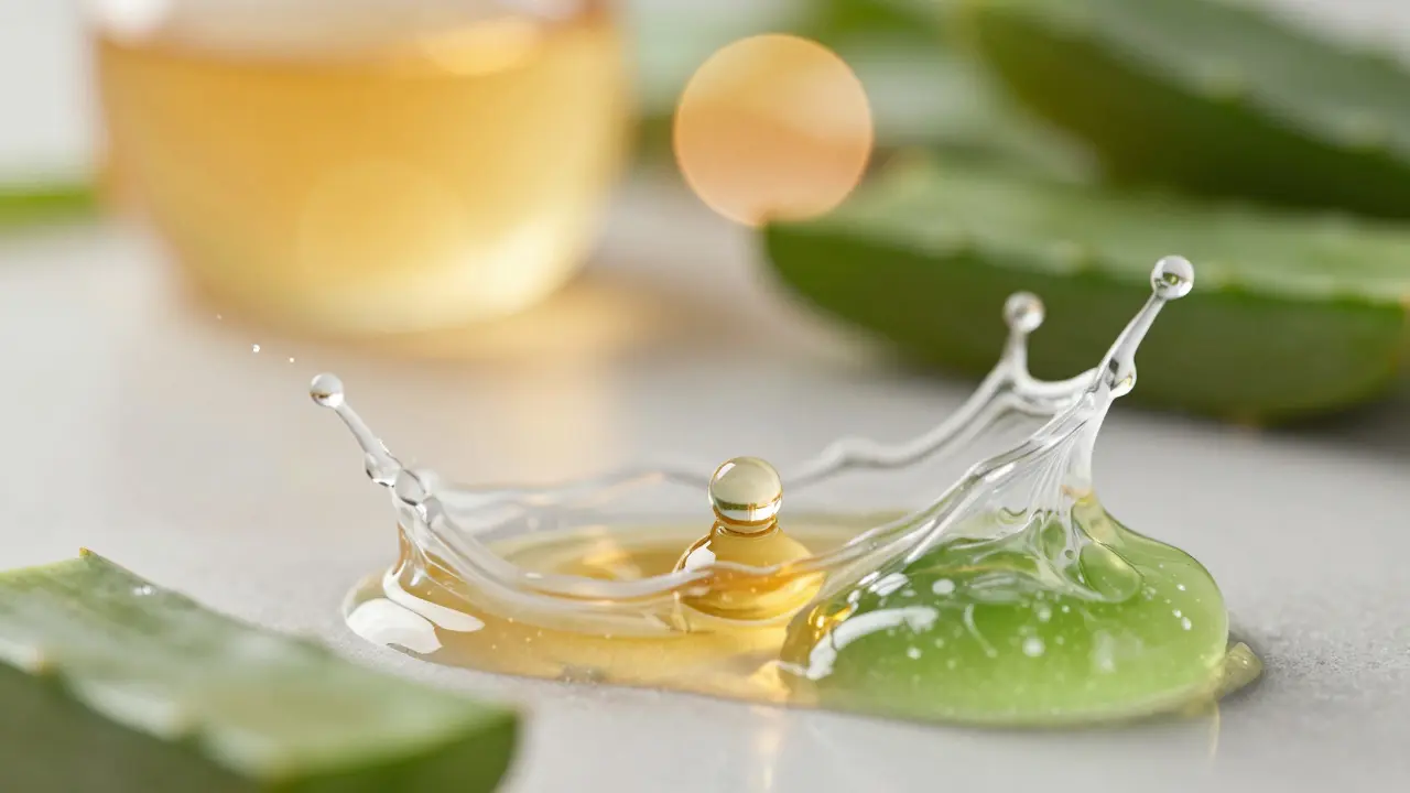 Abstraktní zobrazení přírodních ingrediencí pro zdravou pleť