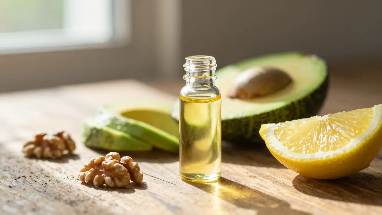 Vitamín D s tuky z avokáda a ořechů pro lepší vstřebávání