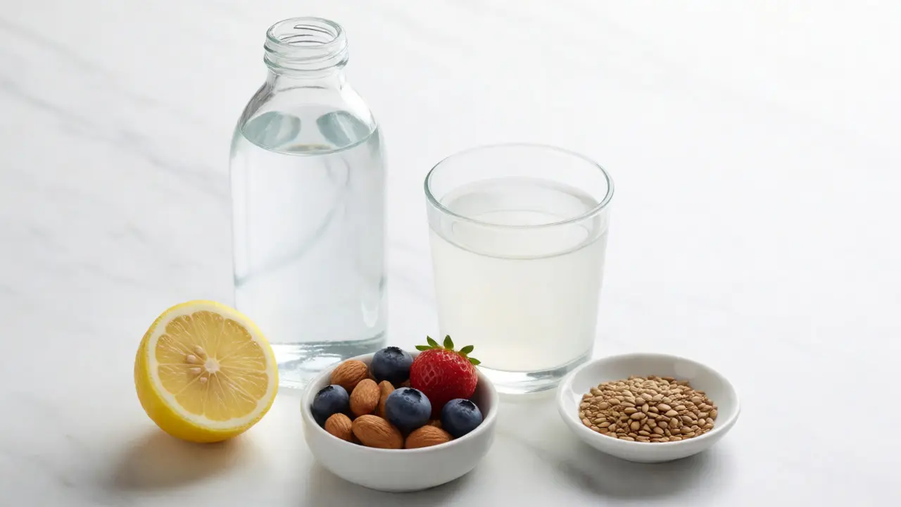 Voda, citron a antioxidanty pro hydrataci